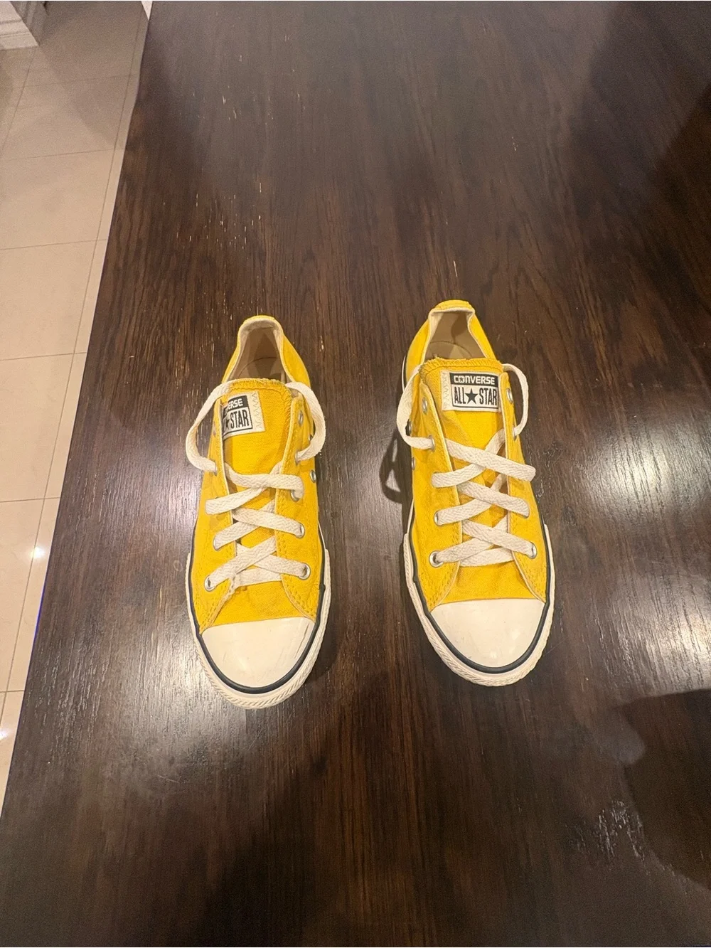 Converse Kids Yellow Low Top Canvas Sneakers